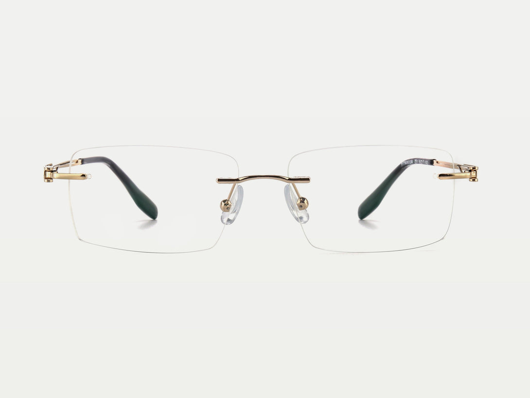 Bennett | Classic Superlight Rimless Rectangular Titanium Eyeglasses