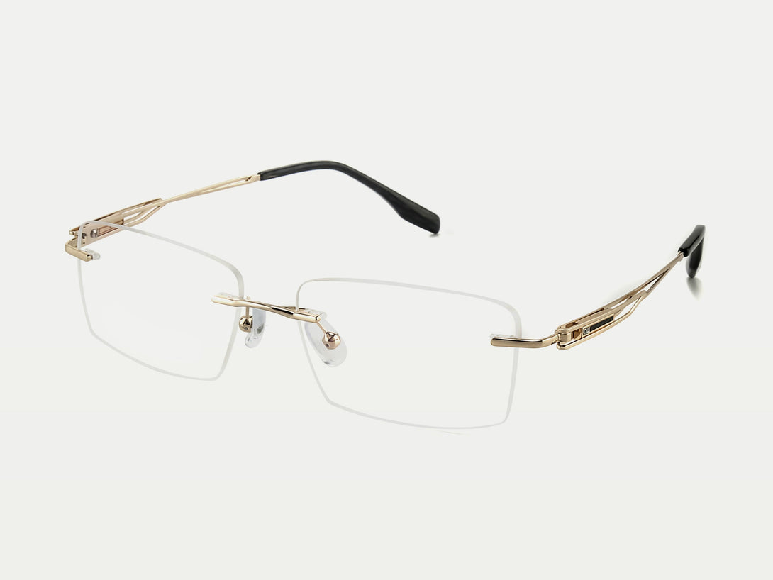 Bennett | Classic Superlight Rimless Rectangular Titanium Eyeglasses