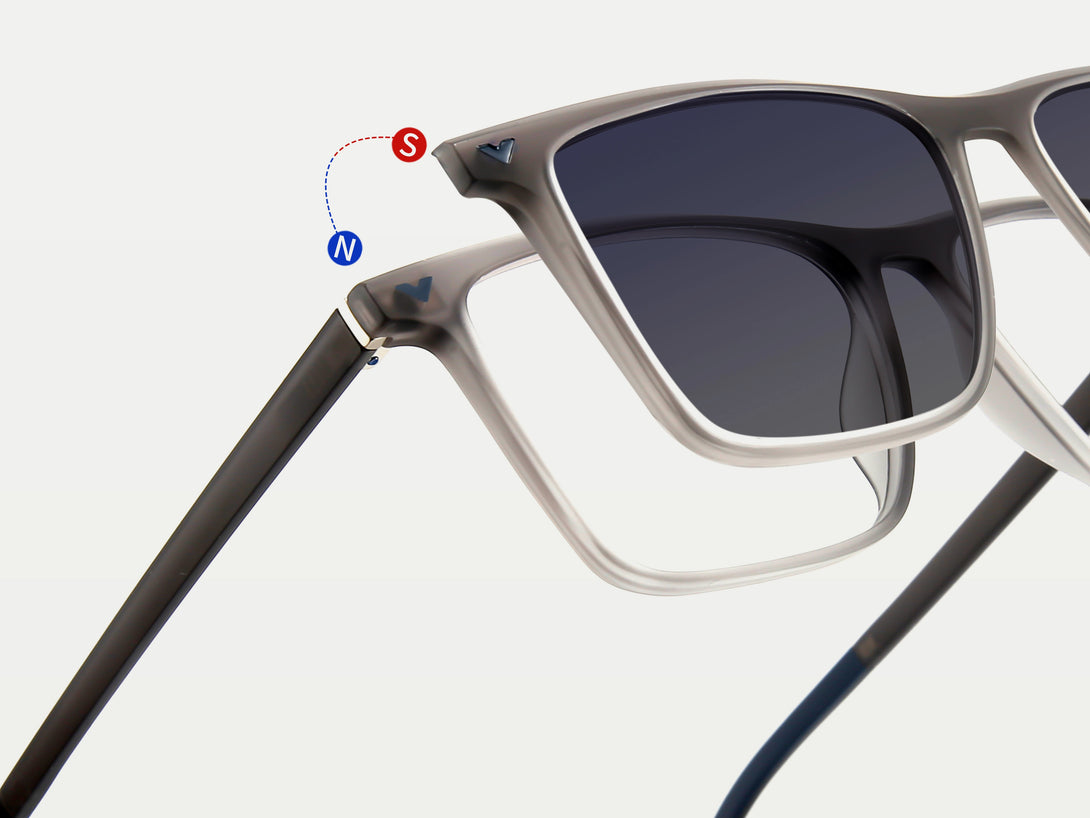 James | Eco-friendly TR Magnetic Clip-on Eyeglasses Sunglasses | ZanyLen New