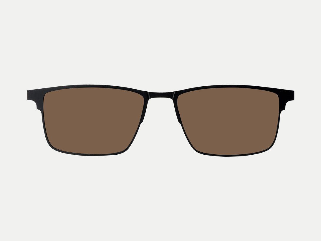 ZanyLen Jensen Men Black Magnetic Polarized Clip-on Glasses