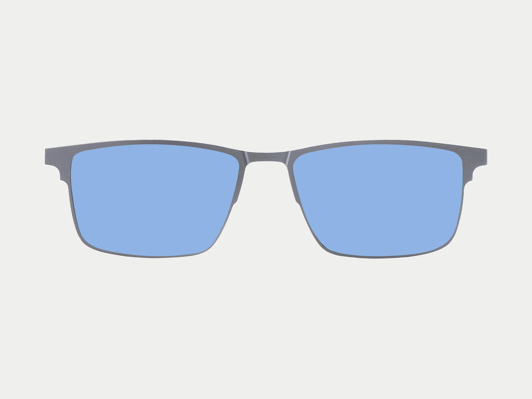 学研 銀メダル ZanyLen Jensen Men Gunmetal Magnetic Polarized Clip-on Glasses