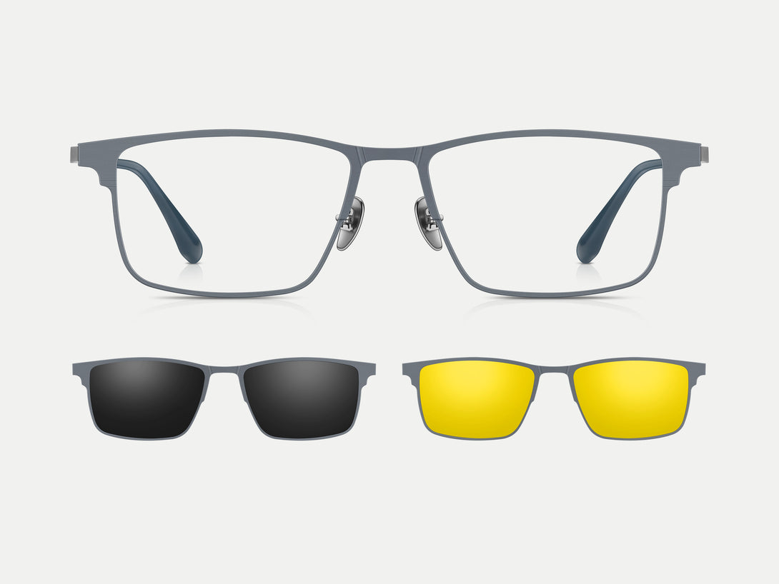 Jensen | Titanium Magnetic Clip-on Eyeglasses Sunglasses | ZanyLen Best Sellers