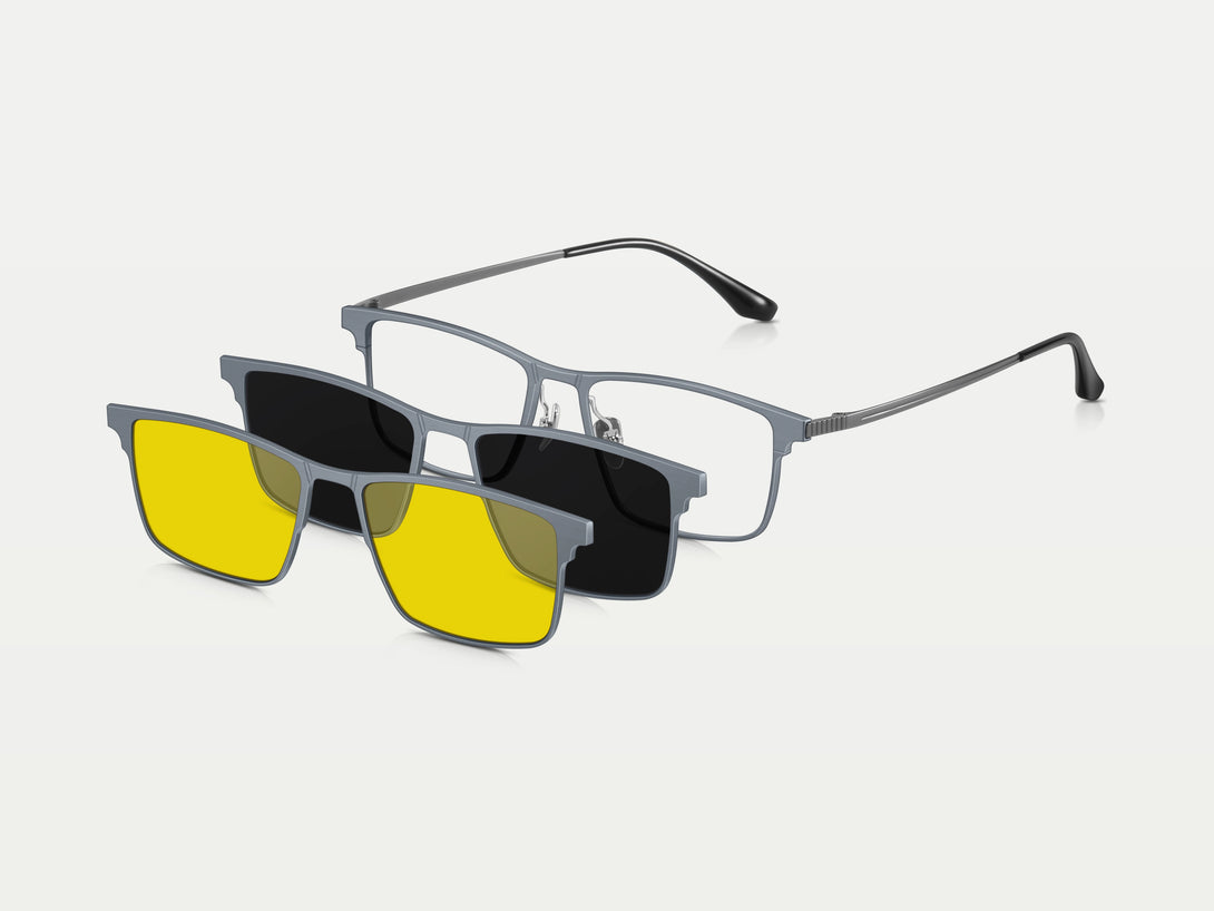 Jensen | Titanium Magnetic Clip-on Eyeglasses Sunglasses | ZanyLen Best Sellers