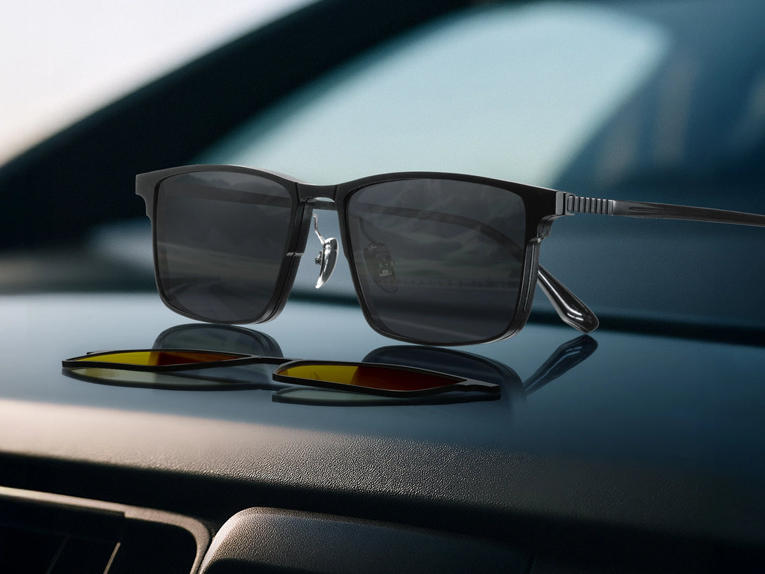 Jensen | Titanium Magnetic Clip-on Eyeglasses Sunglasses | ZanyLen Best Sellers