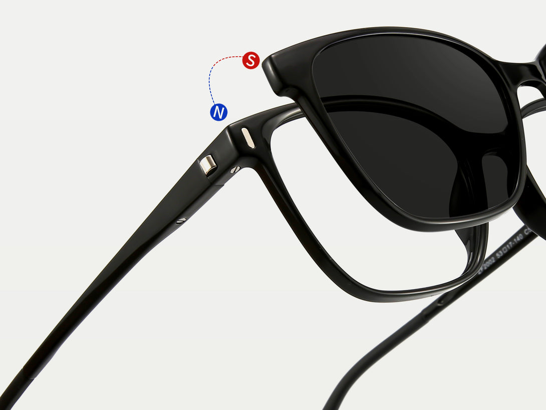Morgan | Small-sized Magnetic Clip-on Eyeglasses Sunglasses | ZanyLen New