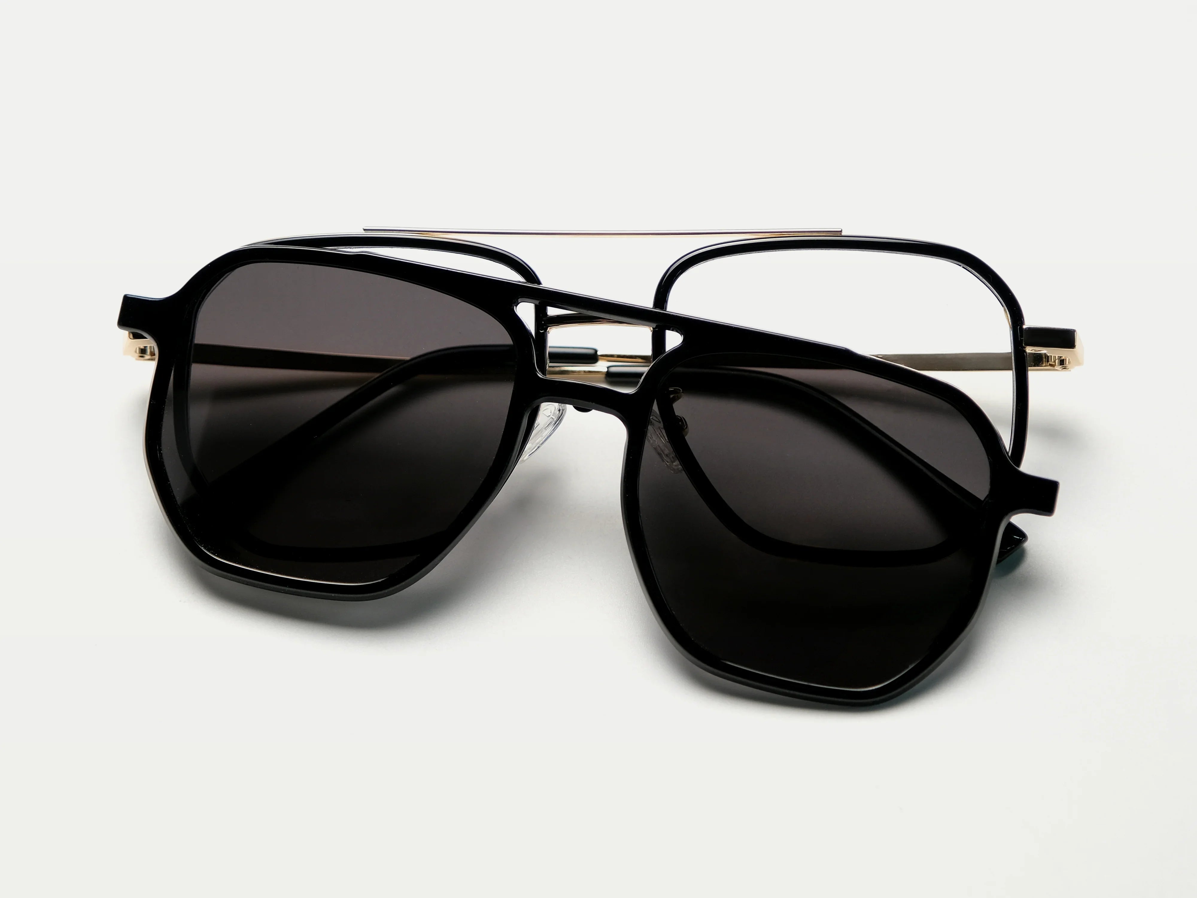 Patrick TR90 Metal Aviator Magnetic Clip-on Eyeglasses Sunglasses
