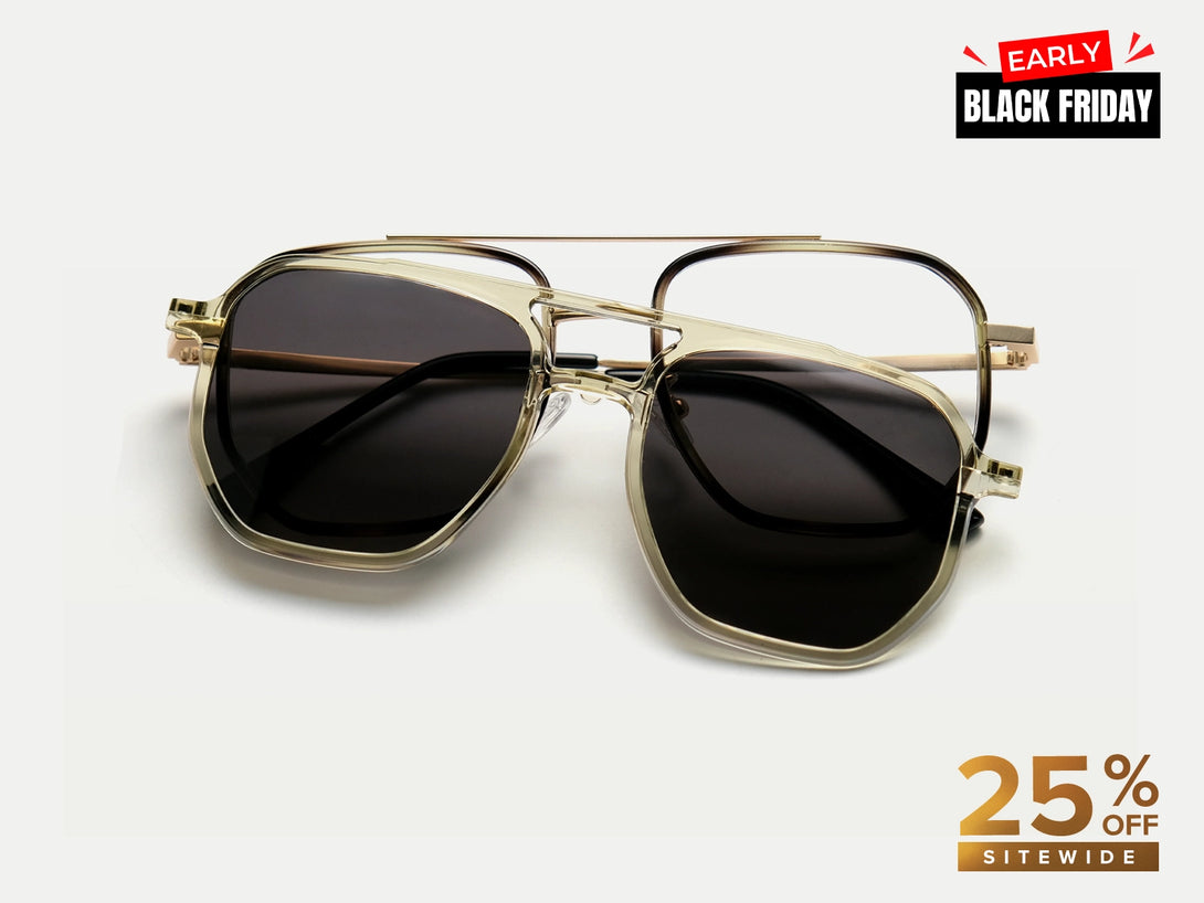 Patrick | ZanyLen Aviator Magnetic Clip-on Eyeglasses Sunglasses