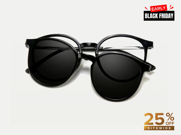 ZanyLen Round TR90 Magnetic Clip-on Sun Shade Eyeglasses – ZANYLEN