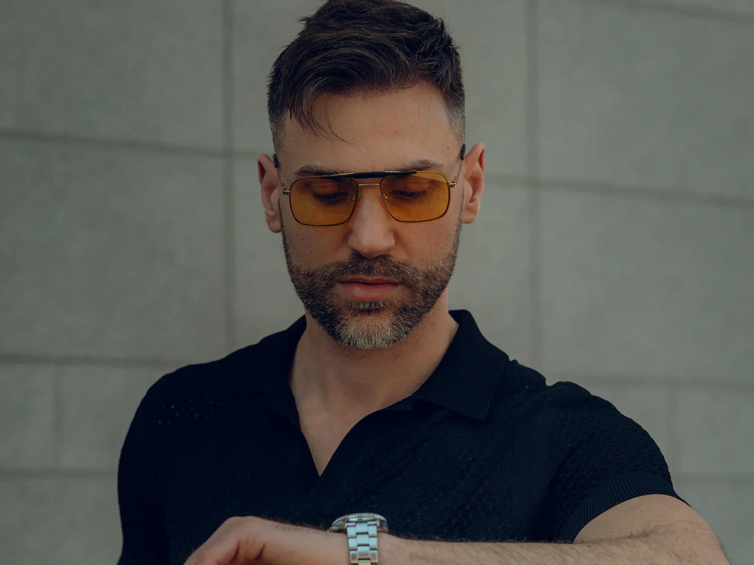 Ronald | Aviator Flip-up Magnetic Clip-on Eyeglasses Sunglasses | ZanyLen New
