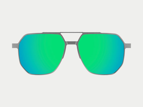 Color_Polarized Mirrored Green Lens
