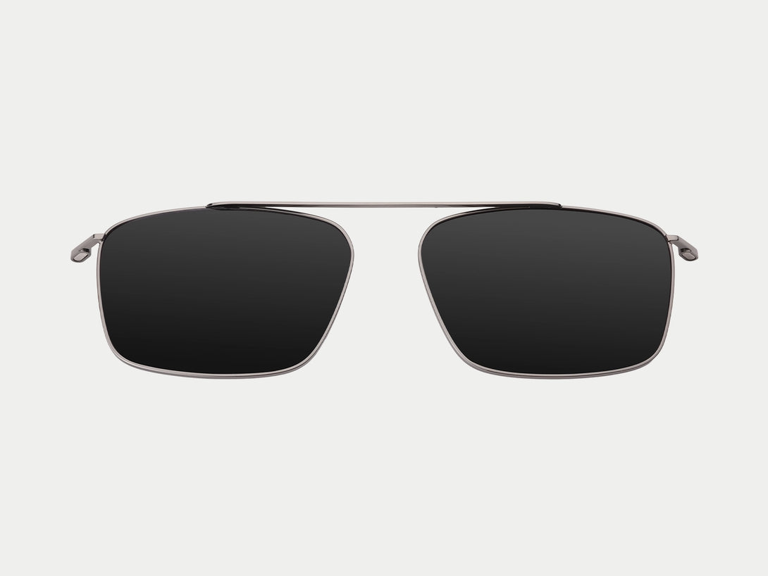 Steven Gunmetal Polarized Magnetic Clip-ons
