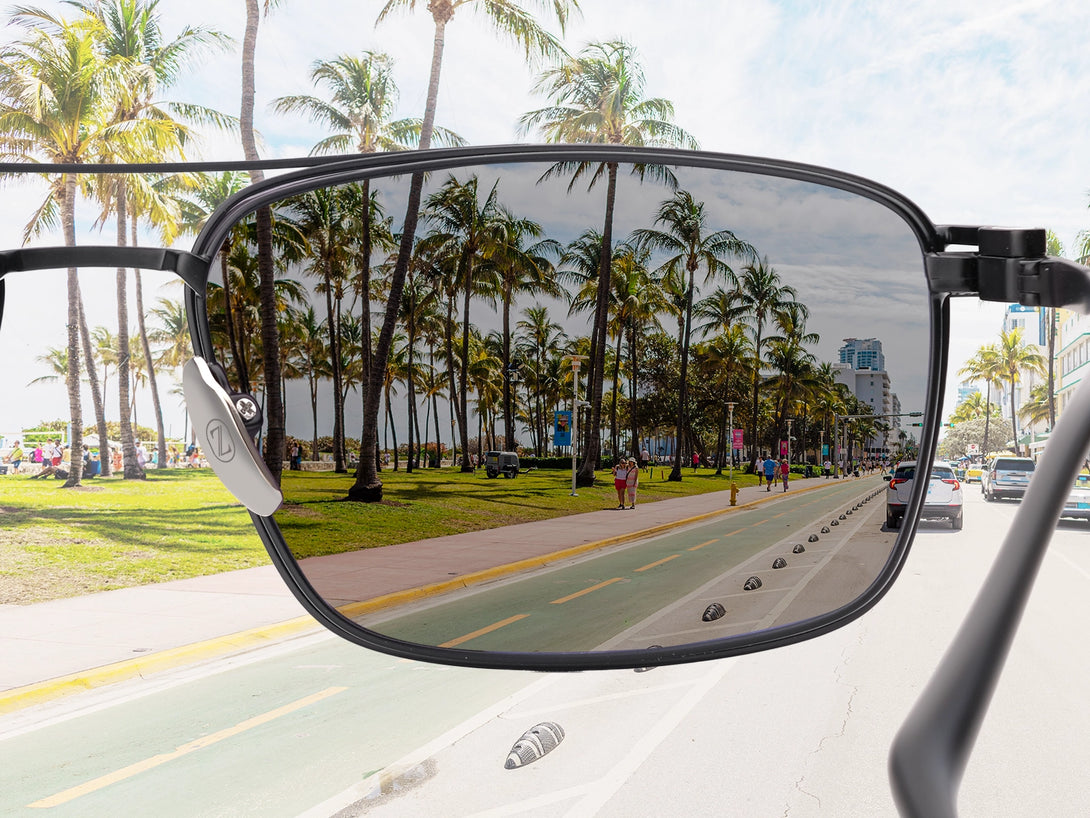 Steven | Hypoallergenic Titanium Rectangular Magnetic Clip-on Eyeglasses Sunglasses