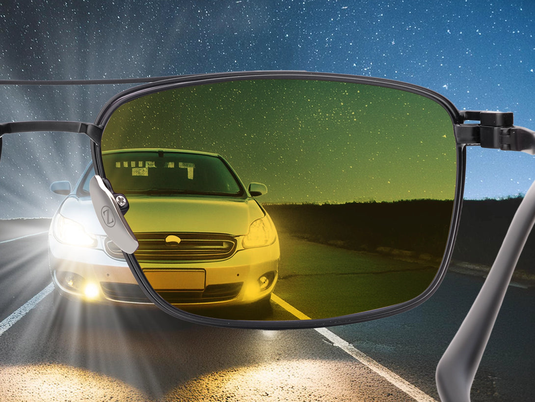 Steven | Hypoallergenic Titanium Rectangular Magnetic Clip-on Eyeglasses Sunglasses