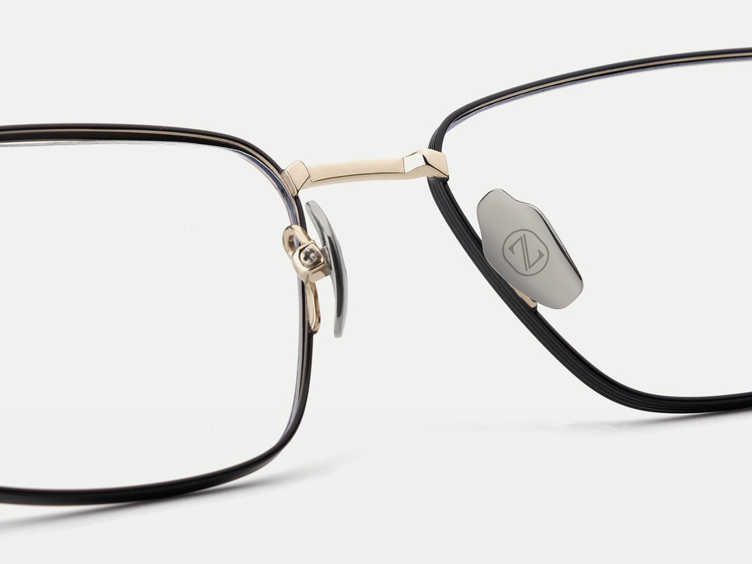 Steven | Hypoallergenic Titanium Rectangular Magnetic Clip-on Eyeglasses Sunglasses