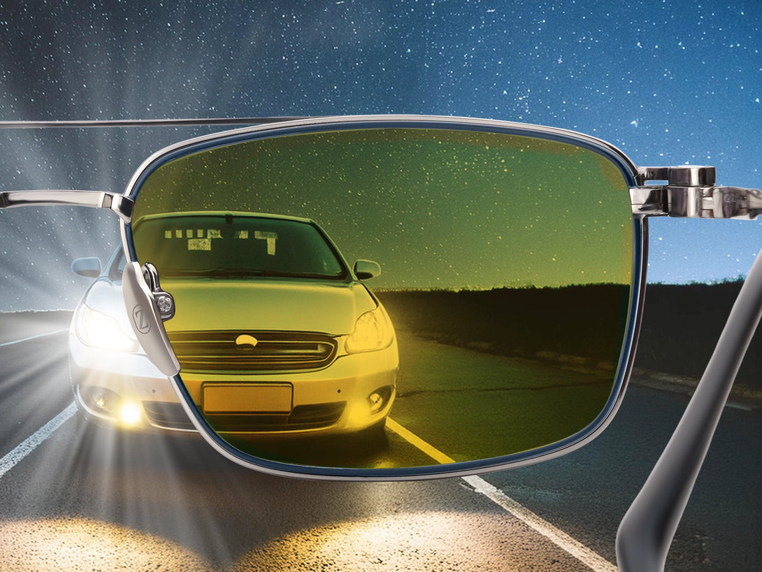 Steven | Hypoallergenic Titanium Rectangular Magnetic Clip-on Eyeglasses Sunglasses