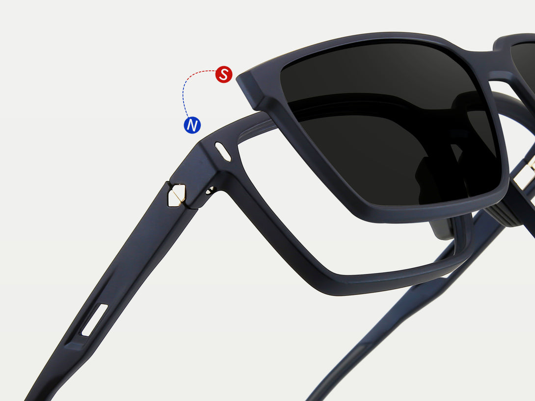 Tate | Magnetic Sporty Clip-on Eyeglasses Sunglasses | ZanyLen New