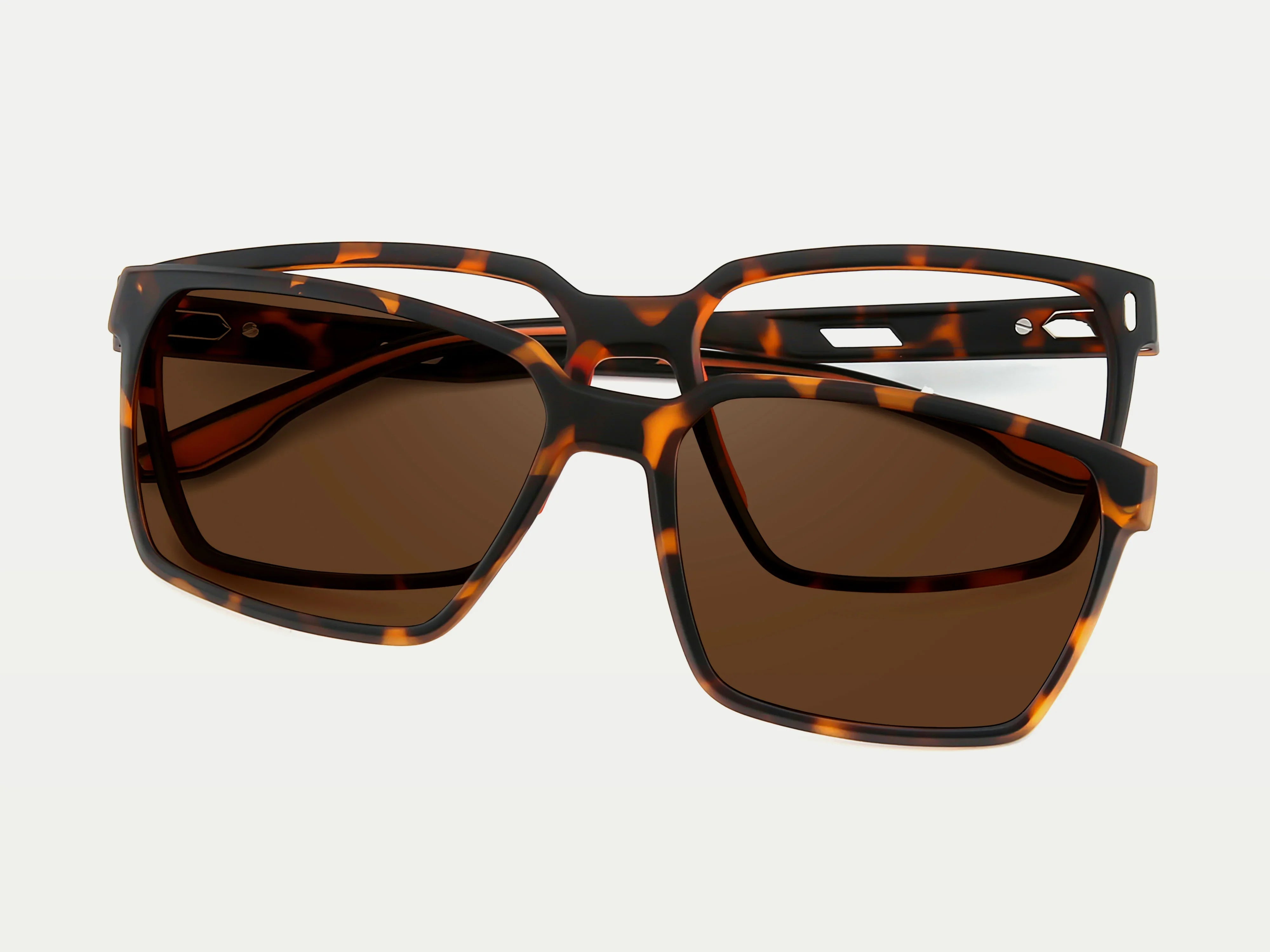 ZanyLen TR90 Rectangle Sporty Magnetic Clip-on Eyeglasses