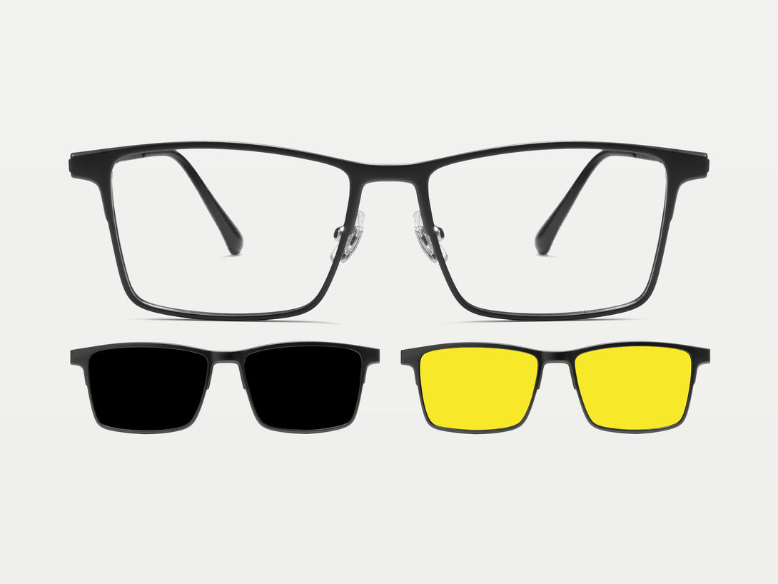 Terrance | Flexible Lightweight Magnetic Clip-on Eyeglasses Sunglasses | ZanyLen