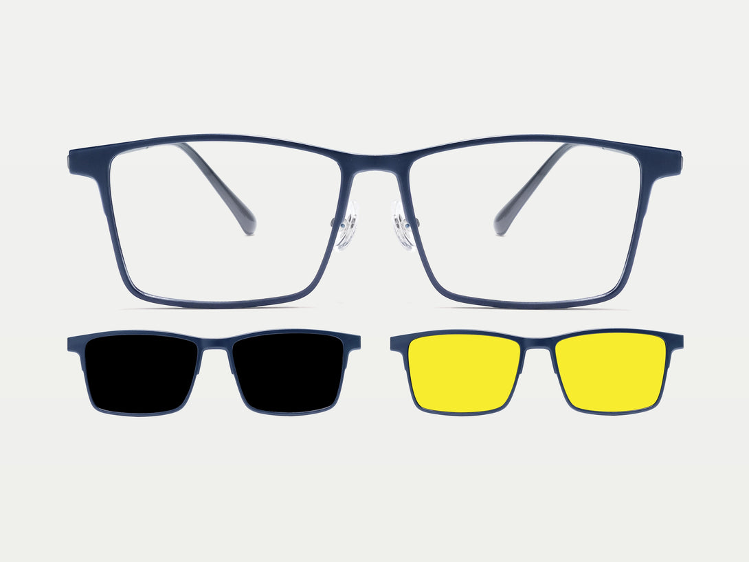 Terrance | Flexible Lightweight Magnetic Clip-on Eyeglasses Sunglasses | ZanyLen