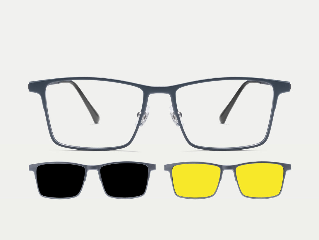 Terrance | Flexible Lightweight Magnetic Clip-on Eyeglasses Sunglasses | ZanyLen