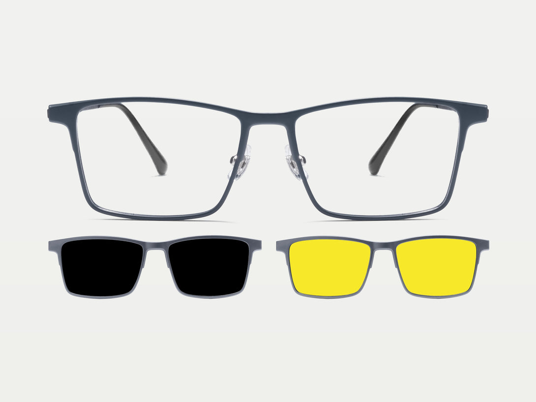 Terrance | Flexible Lightweight Magnetic Clip-on Eyeglasses Sunglasses | ZanyLen