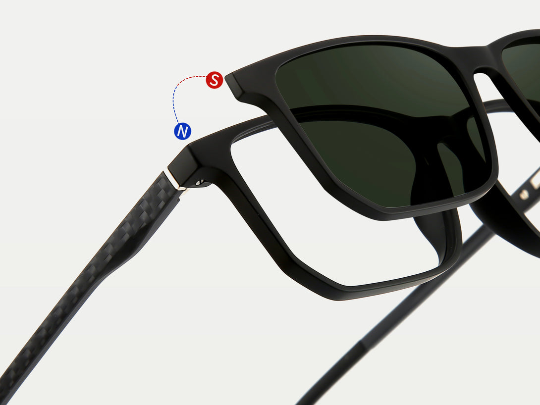 Tod | Eco-friendly TR Magnetic Clip-on Eyeglasses Sunglasses | ZanyLen New
