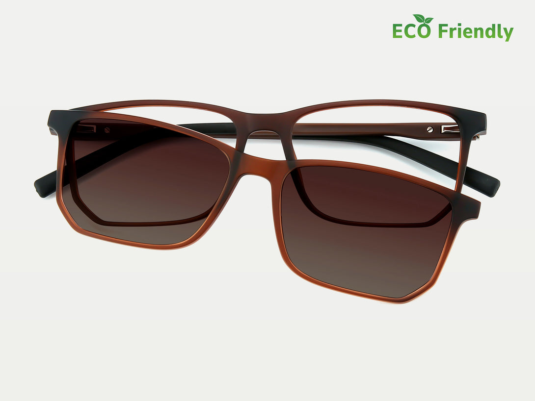 Tod | Eco-friendly TR Magnetic Clip-on Eyeglasses Sunglasses | ZanyLen New