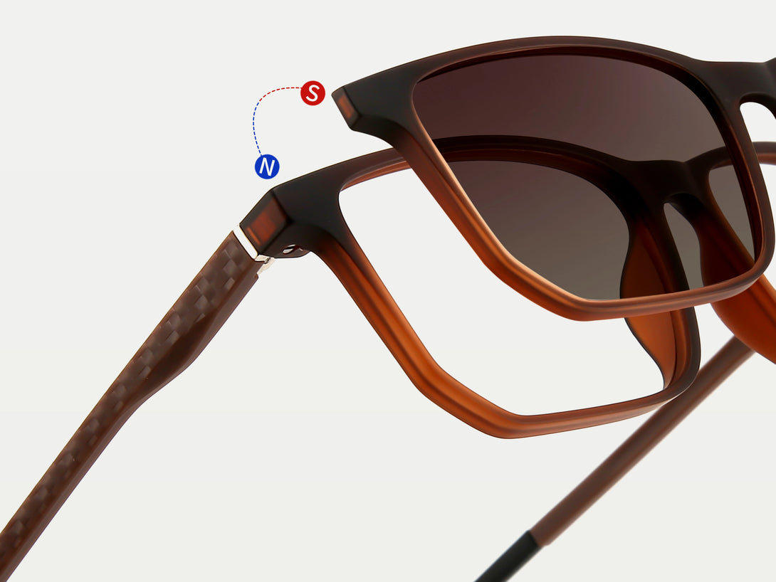 Tod | Eco-friendly TR Magnetic Clip-on Eyeglasses Sunglasses | ZanyLen New