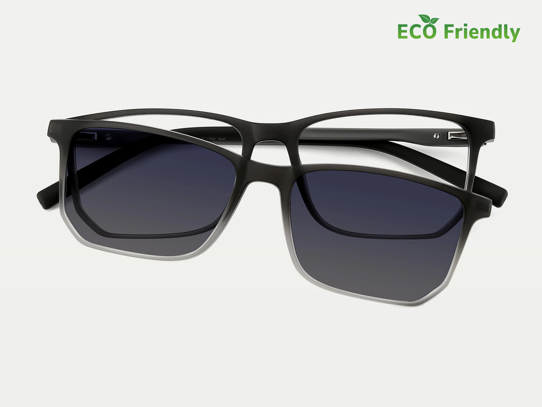 Tod | Eco-friendly TR Magnetic Clip-on Eyeglasses Sunglasses | ZanyLen New