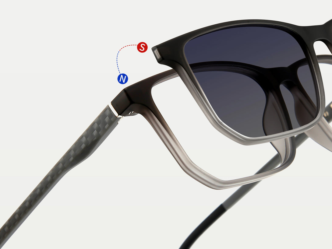 Tod | Eco-friendly TR Magnetic Clip-on Eyeglasses Sunglasses | ZanyLen New
