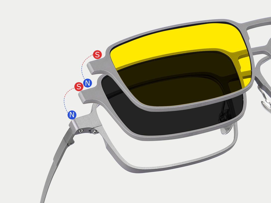 Turing | Magnetic Clip-on Eyeglasses Sunglasses | ZanyLen New Arrival 2025