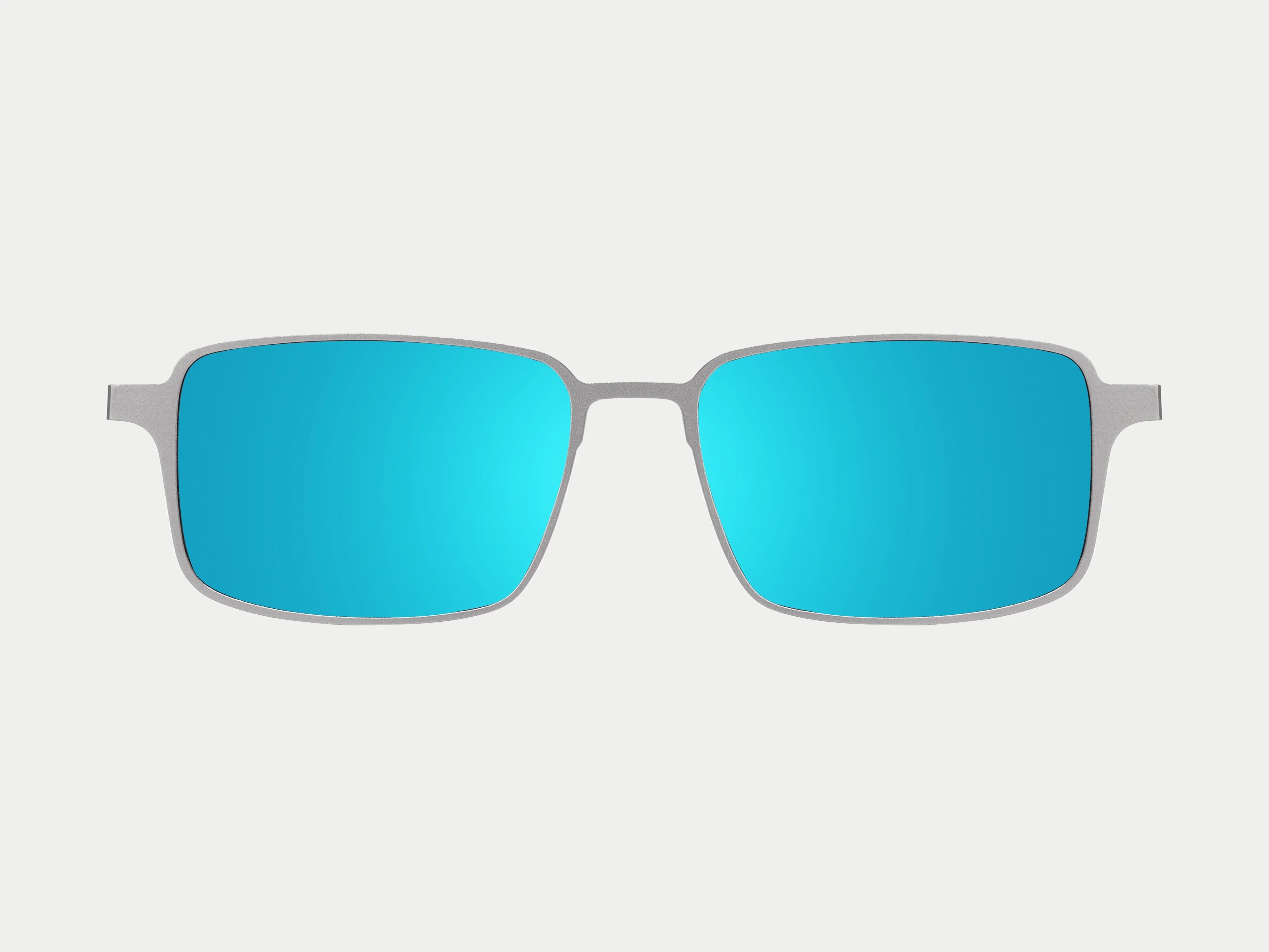FELRES Metal Frame Square Optical Glasses For Men With Magnetic Clip-On Sunglasses