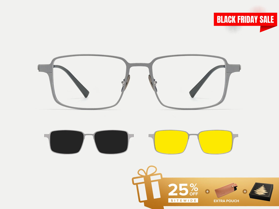 Turing | Magnetic Clip-on Eyeglasses Sunglasses | ZanyLen Best Seller