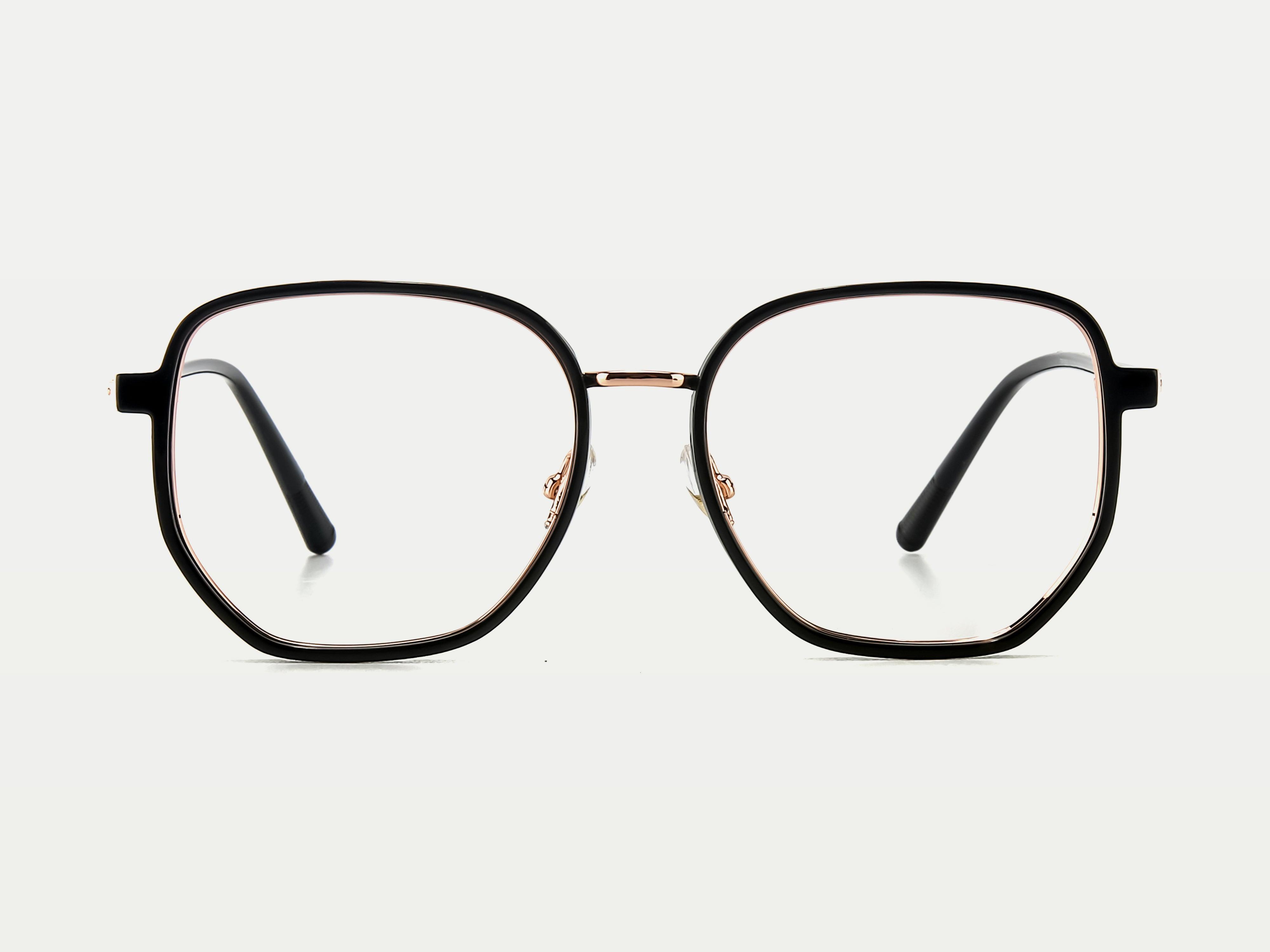 ZanyLen Angela Geometric TR90 Clip-on Magnetic Eyeglasses and
