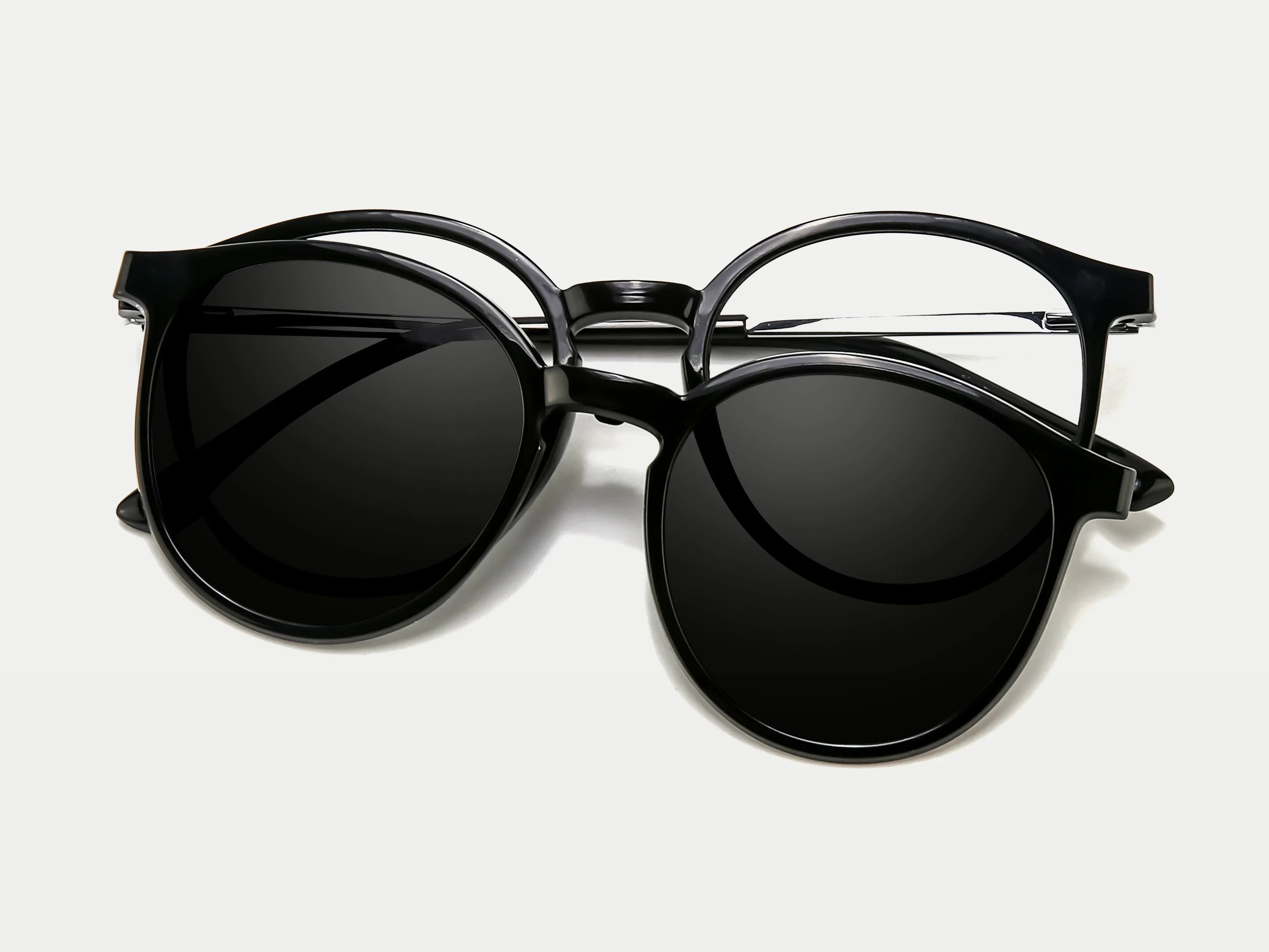 nana ZanyLen Round TR90 Magnetic Clip-on Sun Shade Eyeglasses