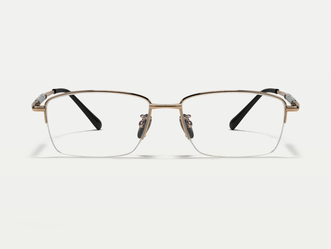 Bill | Semi-rimless Classic Titanium Glasses | ZanyLen 2024 New Arrival