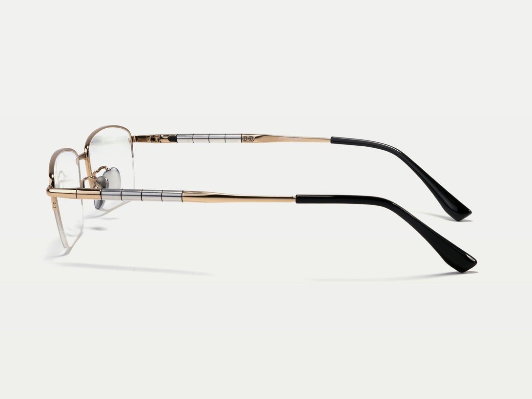 Bill | Semi-rimless Classic Titanium Glasses | ZanyLen 2024 New Arrival