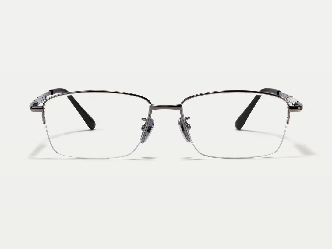 Bill | Semi-rimless Classic Titanium Glasses | ZanyLen 2024 New Arrival