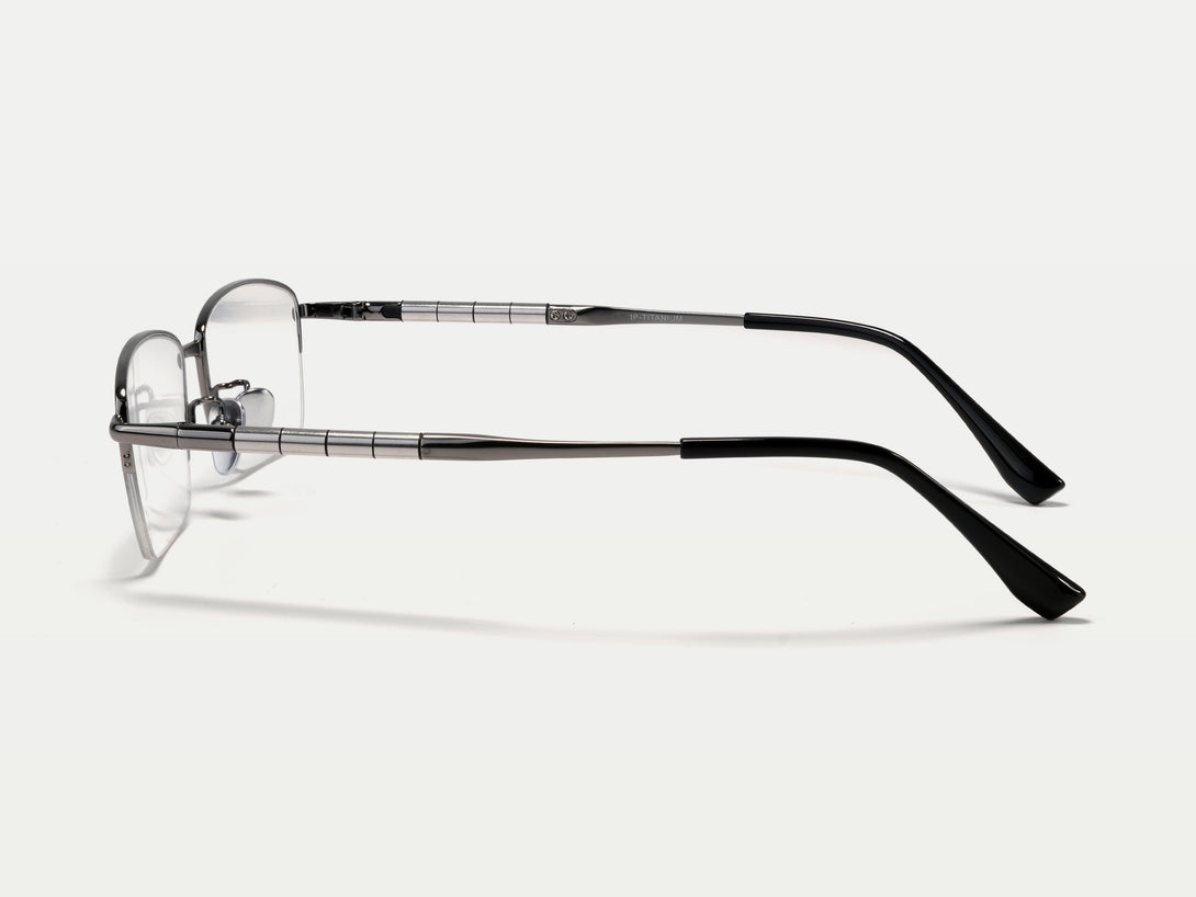 Bill | Semi-rimless Classic Titanium Glasses | ZanyLen 2024 New Arrival