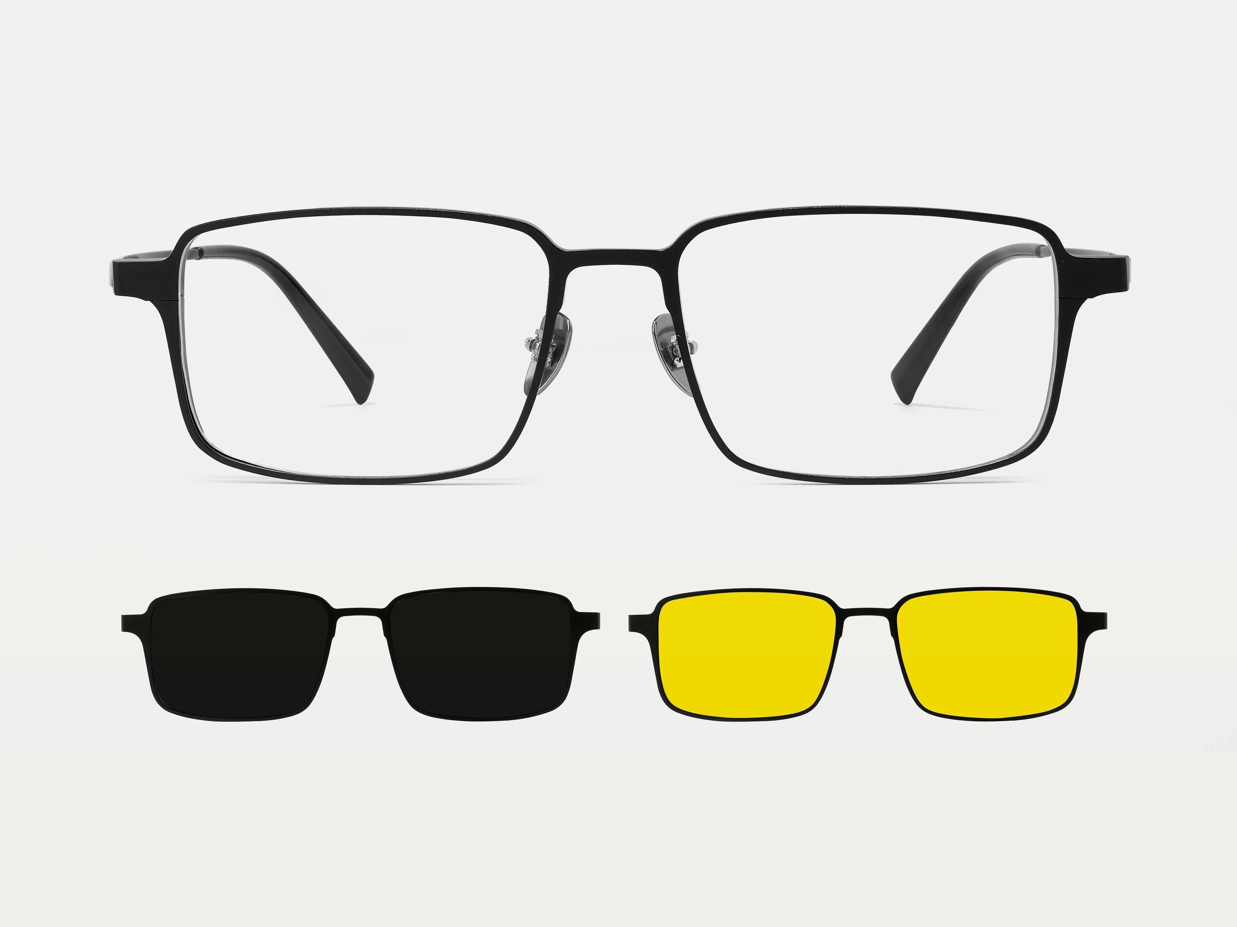 テンプルトンフレーム Thomason Rectangle Black Frame For Men | Zeelool