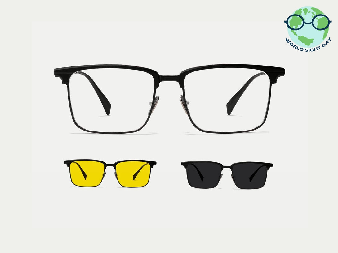 Alan | Magnetic Clip-on Eyeglasses Sunglasses | ZanyLen Best Sellers