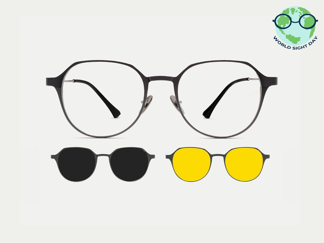Calvin | Magnetic Clip-on Eyeglasses Sunglasses | ZanyLen New Arrival 2025