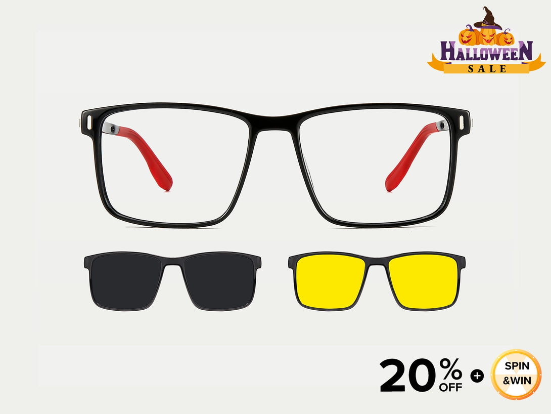 Colt |  Sporty Magnetic Clip-on Eyeglasses Sunglasses | ZanyLen Best Seller