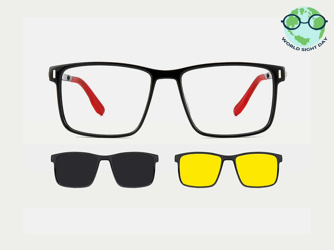 Colt | Magnetic Sporty Clip-on Eyeglasses Sunglasses | ZanyLen New