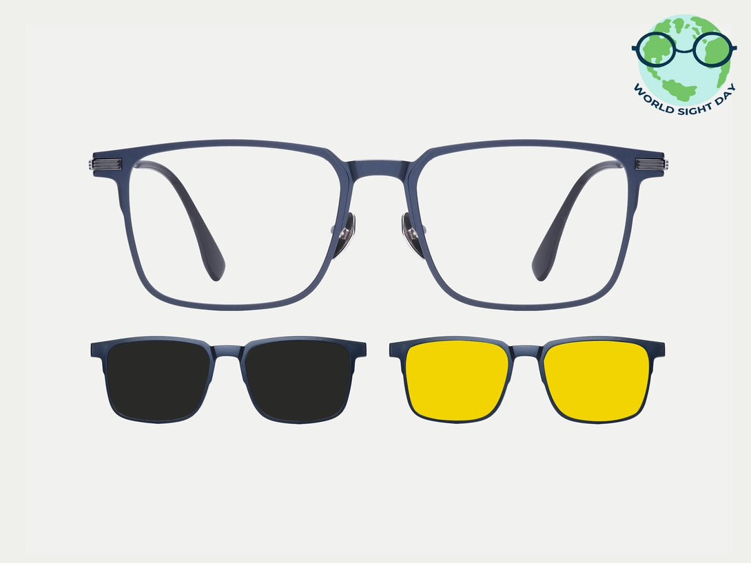 Elon | Flexible Magnetic Clip-on Eyeglasses Sunglasses | ZanyLen New