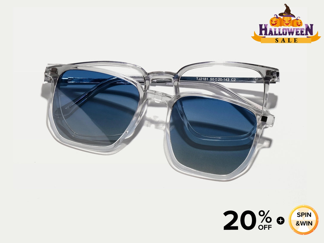 Gemma | Flexible TR90 ZanyLen Magnetic Clip-on Eyeglasses Sunglasses