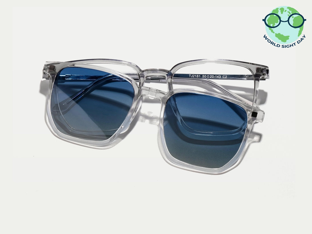 Gemma | Flexible TR90 ZanyLen Magnetic Clip-on Eyeglasses Sunglasses
