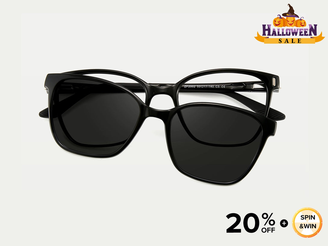 Morgan | Cat-eye Small-sized Magnetic Clip-on Eyeglasses Sunglasses | ZanyLen