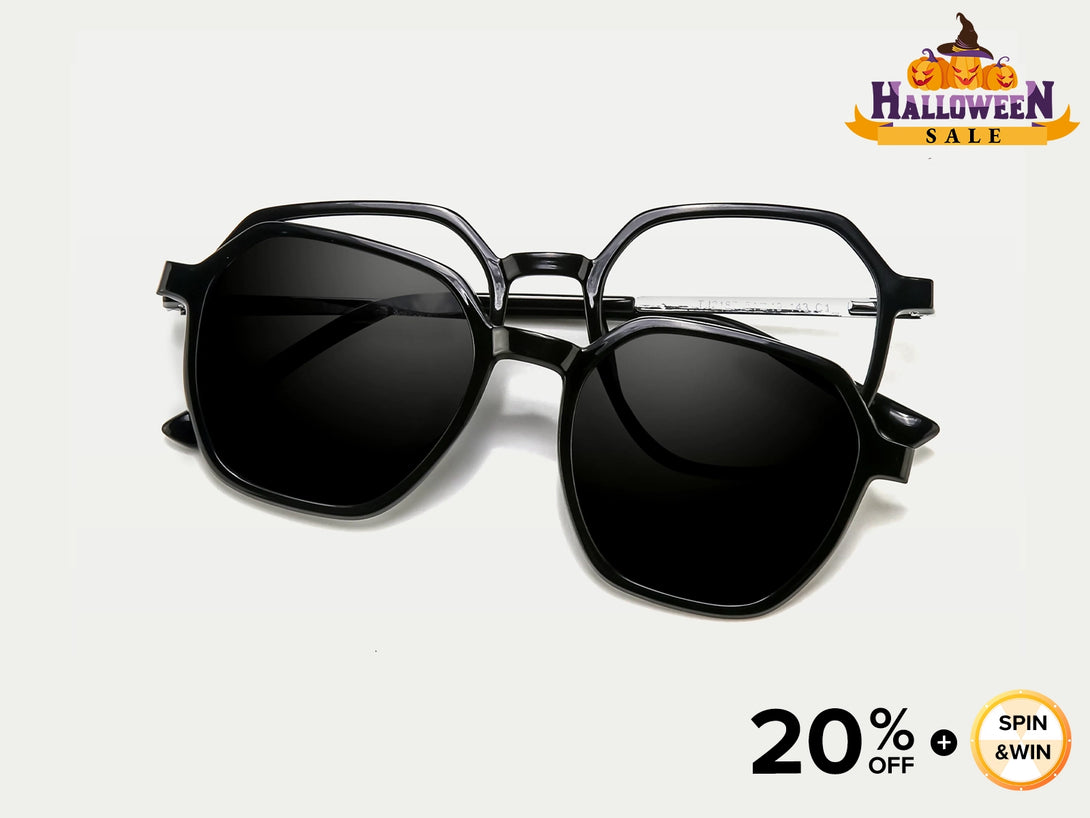 Olivia | ZanyLen Geometric TR90 Magnetic Clip-on Eyeglasses Sunglasses