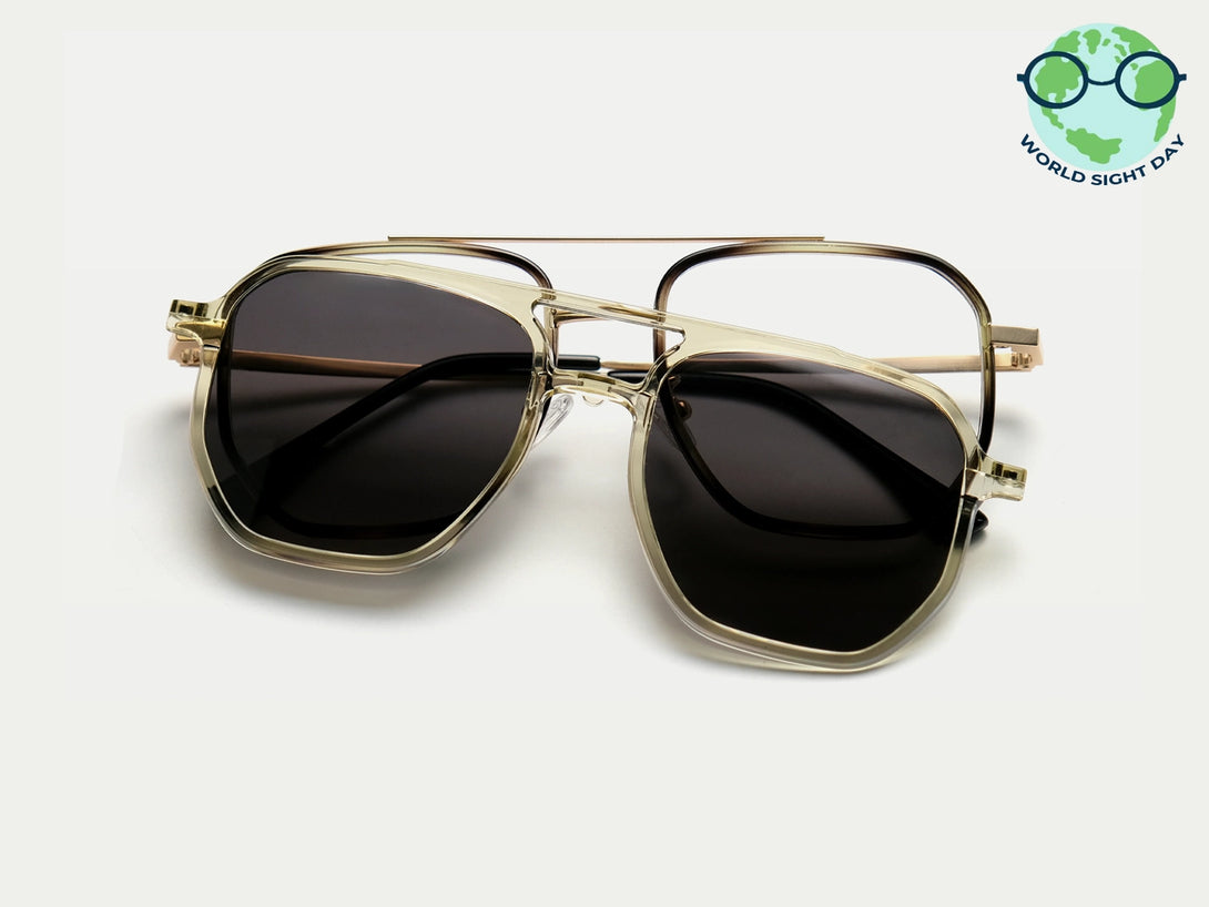 Patrick | ZanyLen Aviator Magnetic Clip-on Eyeglasses Sunglasses